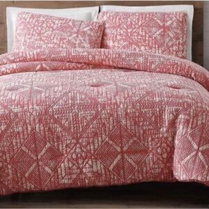 BROOKLYN LOOM  Sand Washed Cotton Full/ Queen Size Duvet Cover Set Lantana Color